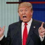 Trump Targets Media and Democrats Over Coverage of Iran US President Donald J Trump wrapped in Blue suit with red tie, shouting on media persons