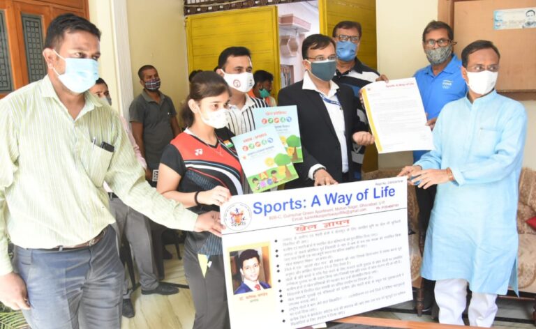 खेल और खिलाड़ियों को तलाशने एवं तराशने के लिए चल पड़ा खेल साक्षरता प्रसार वाहन