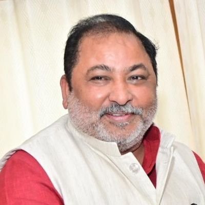 Transport Minister of Government of UP Dayashankar Singh with smiling face