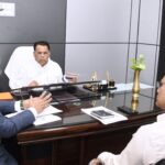 Narendra Kashyap, Minister of state with independent charge for Backward class welfare and special abilities persons reviewing the actual status of Schemes running on the ground