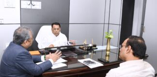 Narendra Kashyap, Minister of state with independent charge for Backward class welfare and special abilities persons reviewing the actual status of Schemes running on the ground