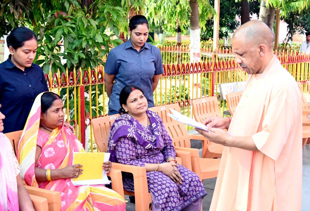 जनता दर्शन में CM Yogi, at Gorakhnath Temple in Gorakhpur