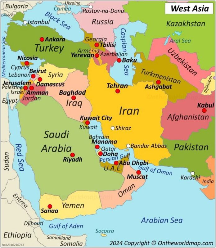 effed25eacd73fb23780c9fcf6afbd8a Map of West Asia